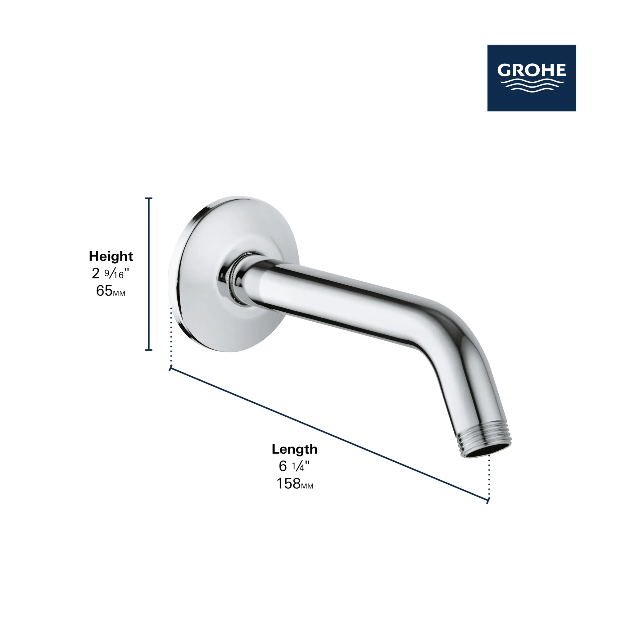 6 1?4" Shower Arm 9 6 1?4" Shower Arm