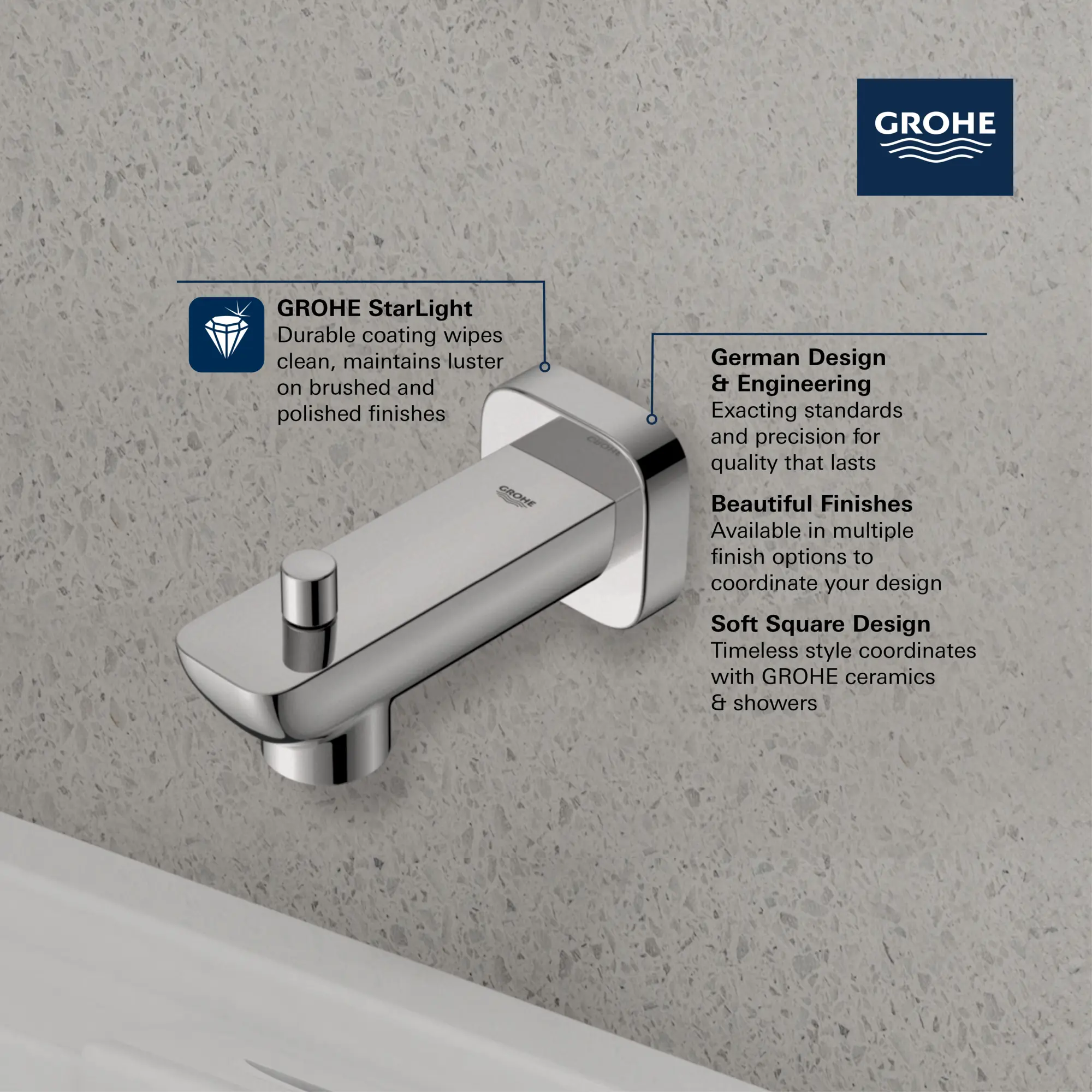 Cubeo Diverter Tub Spout