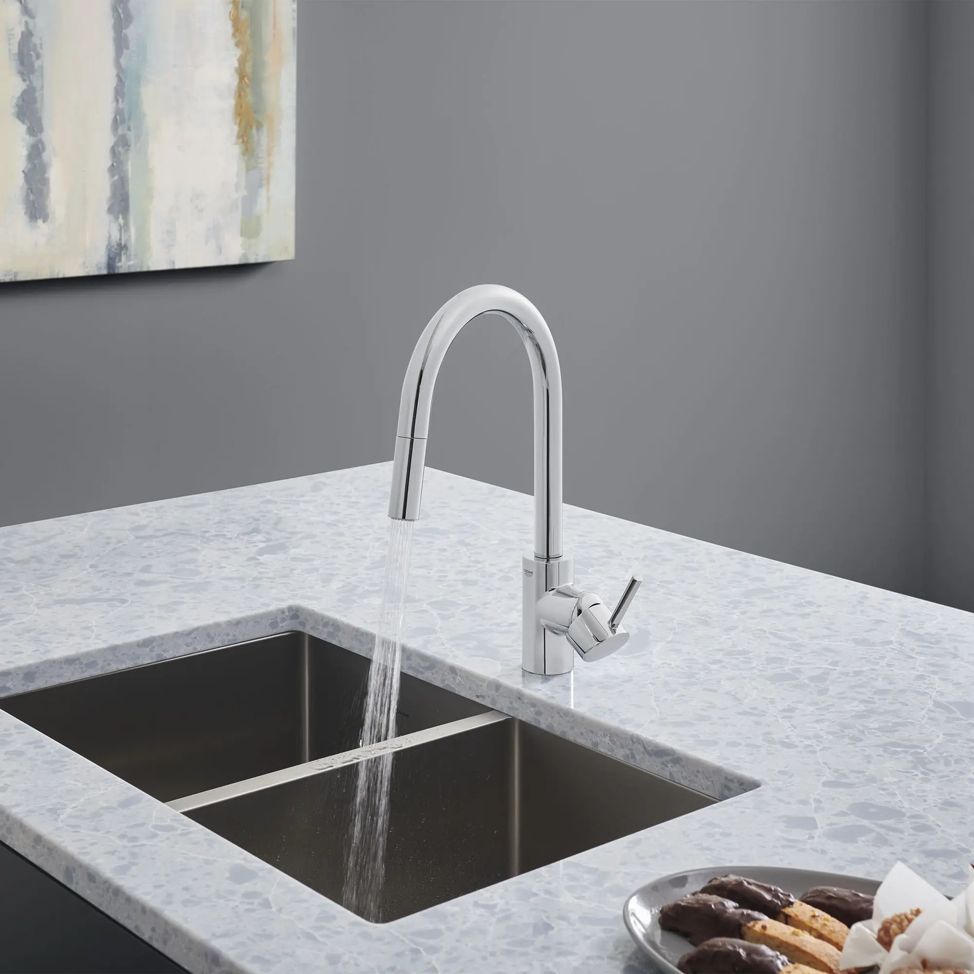 Concetto Single-Handle Pull-Down Kitchen Faucet Dual Spray 1.75 GPM (6.6 L/min) 6 Concetto Single-Handle Pull-Down Kitchen Faucet Dual Spray 1.75 GPM (6.6 L/min)