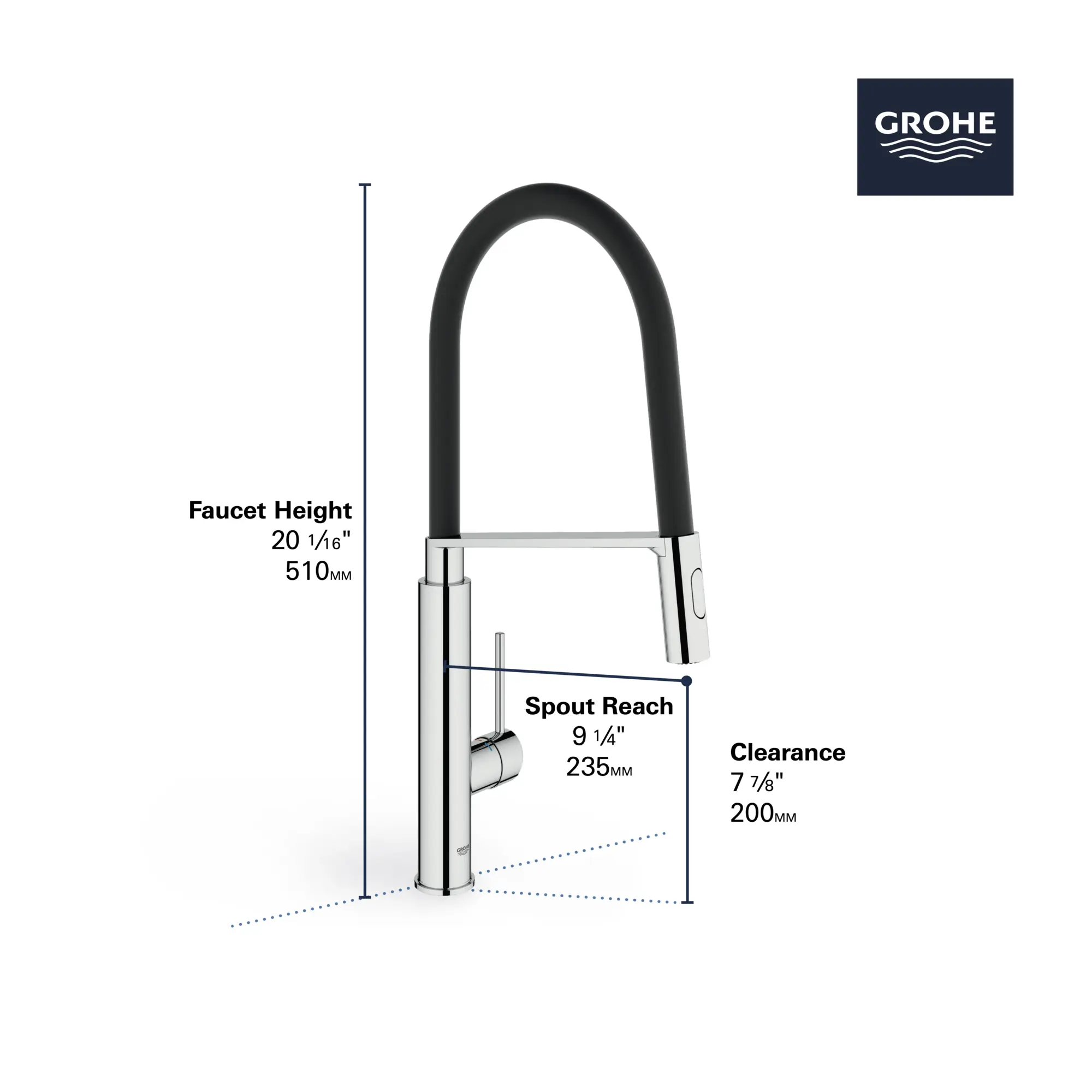 Concetto Single-Handle Semi-Pro Dual Spray Kitchen Faucet 1.75 GPM (6.6 L/min)
