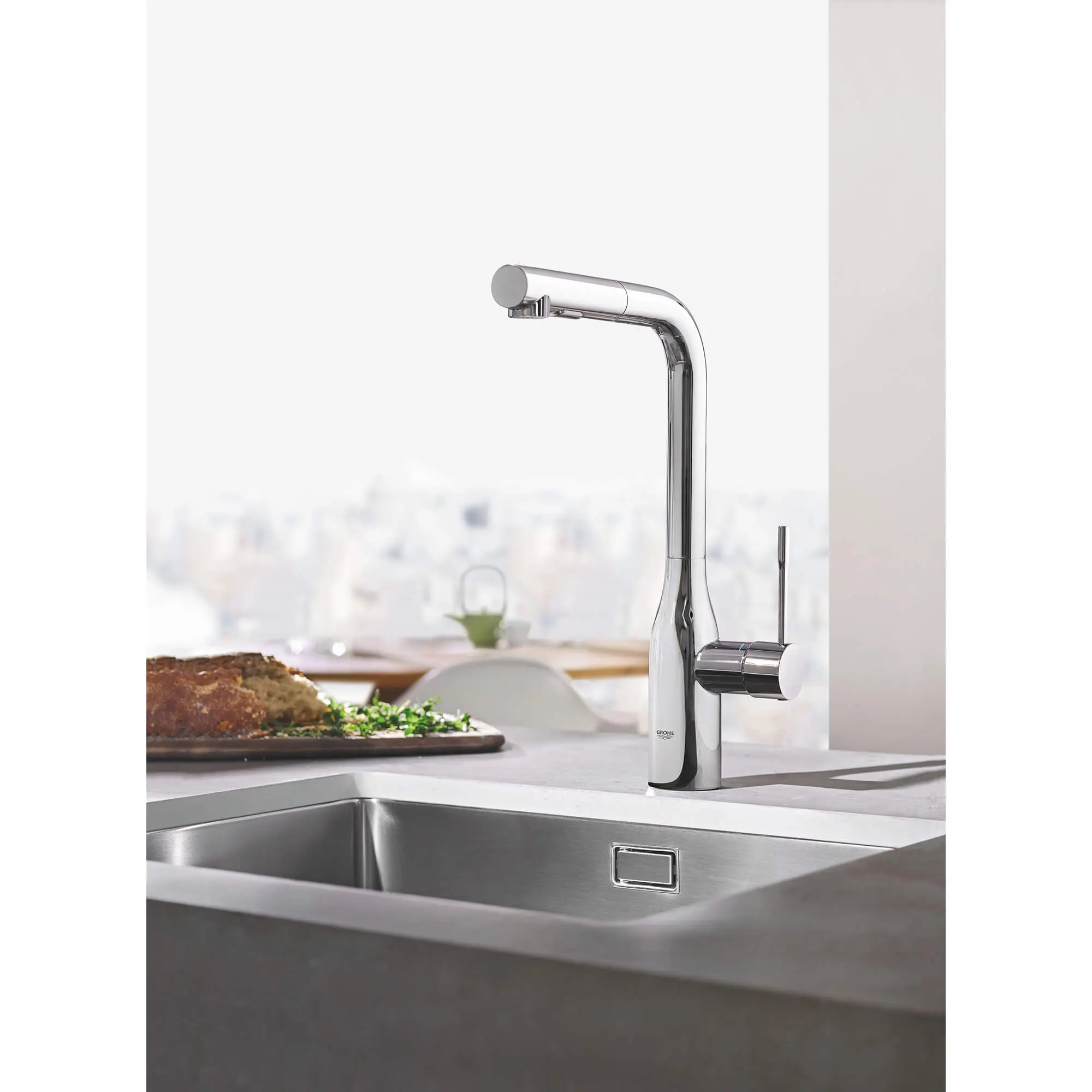 Essence Single-Handle Pull-Out Kitchen Faucet Dual Spray 1.75 GPM (6.6 ...