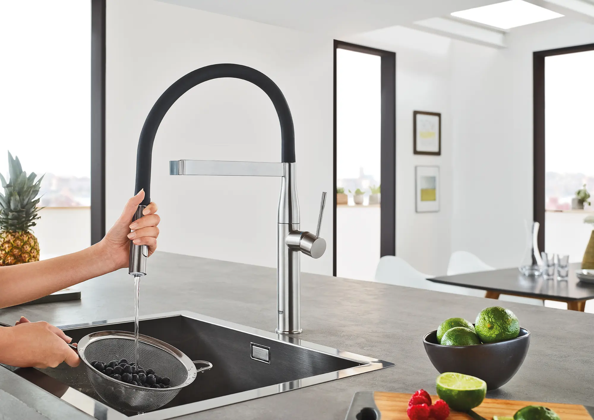 Essence Single-Handle Semi-Pro Dual Spray Kitchen Faucet 1.75 GPM (6.6 L/min) 17 Essence Single-Handle Semi-Pro Dual Spray Kitchen Faucet 1.75 GPM (6.6 L/min)