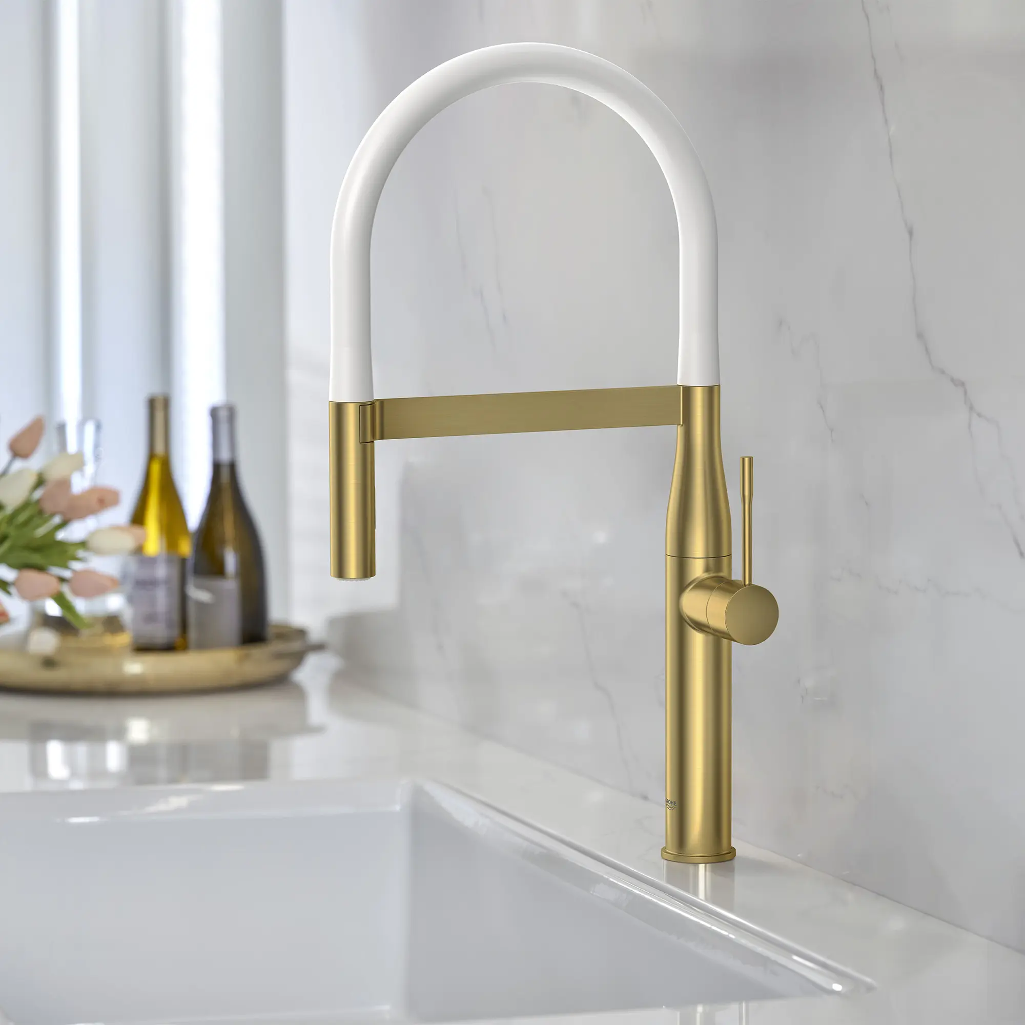 Essence Single-Handle Semi-Pro Dual Spray Kitchen Faucet 1.75 GPM (6.6 L/min) 26 Essence Single-Handle Semi-Pro Dual Spray Kitchen Faucet 1.75 GPM (6.6 L/min)