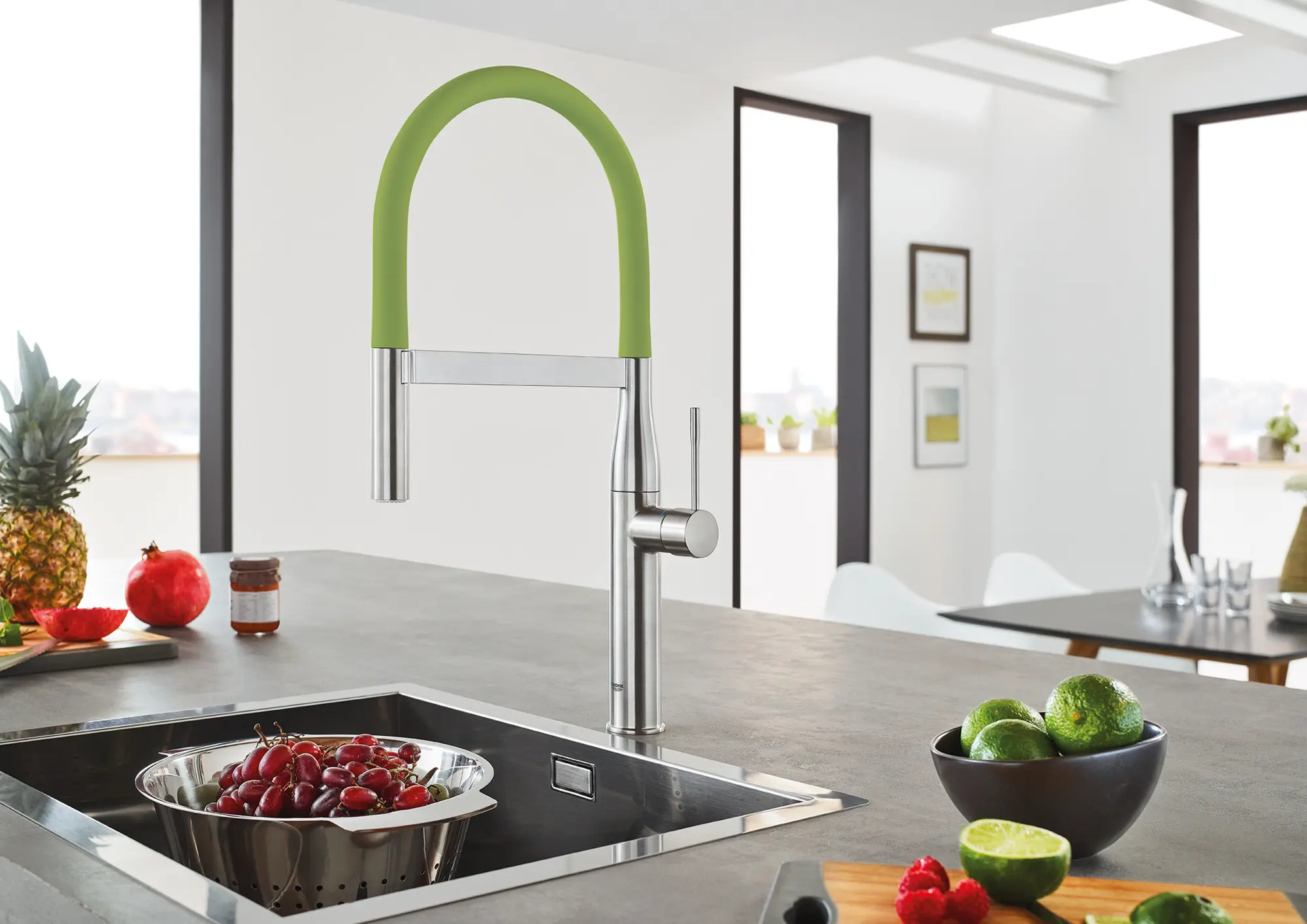 Essence Single-Handle Semi-Pro Dual Spray Kitchen Faucet 1.75 GPM (6.6 L/min) 56 Essence Single-Handle Semi-Pro Dual Spray Kitchen Faucet 1.75 GPM (6.6 L/min)