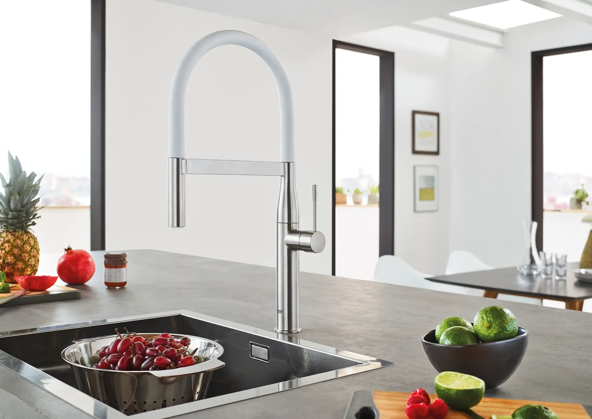 Essence Single-Handle Semi-Pro Dual Spray Kitchen Faucet 1.75 GPM (6.6 L/min) 60 Essence Single-Handle Semi-Pro Dual Spray Kitchen Faucet 1.75 GPM (6.6 L/min)