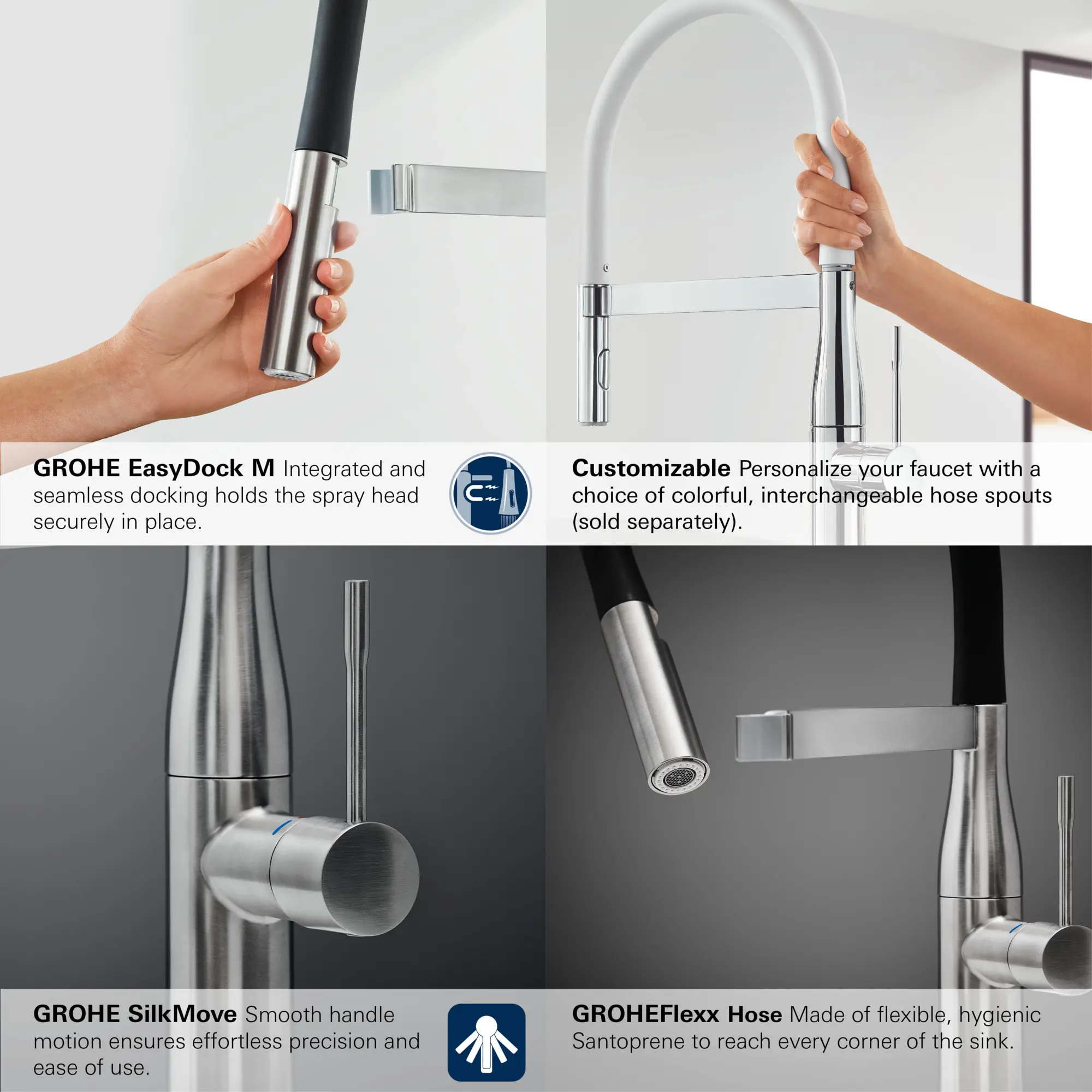 Essence Single-Handle Semi-Pro Dual Spray Kitchen Faucet 1.75 GPM (6.6 L/min) 7 Essence Single-Handle Semi-Pro Dual Spray Kitchen Faucet 1.75 GPM (6.6 L/min)