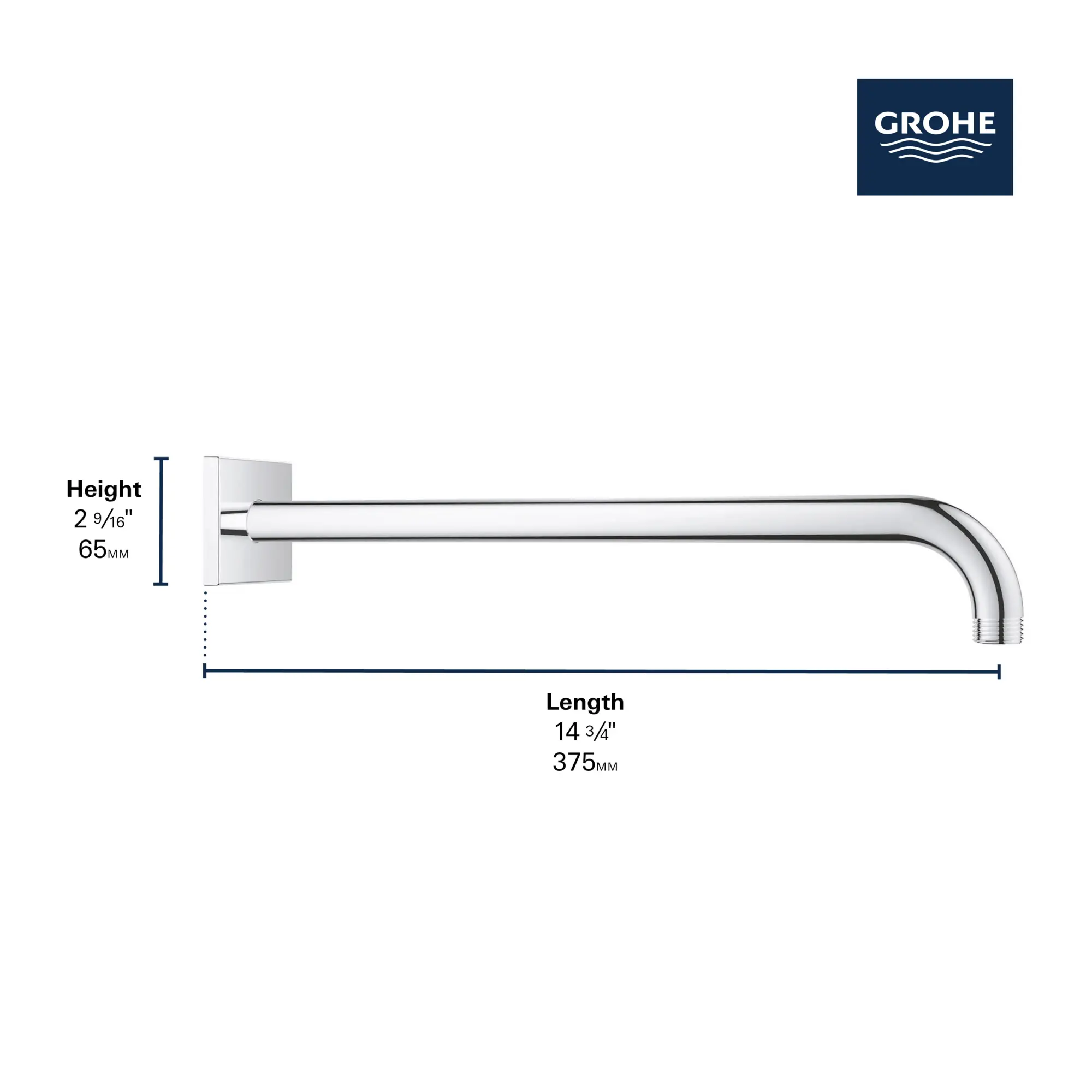 Rainshower 15" Square Shower Arm