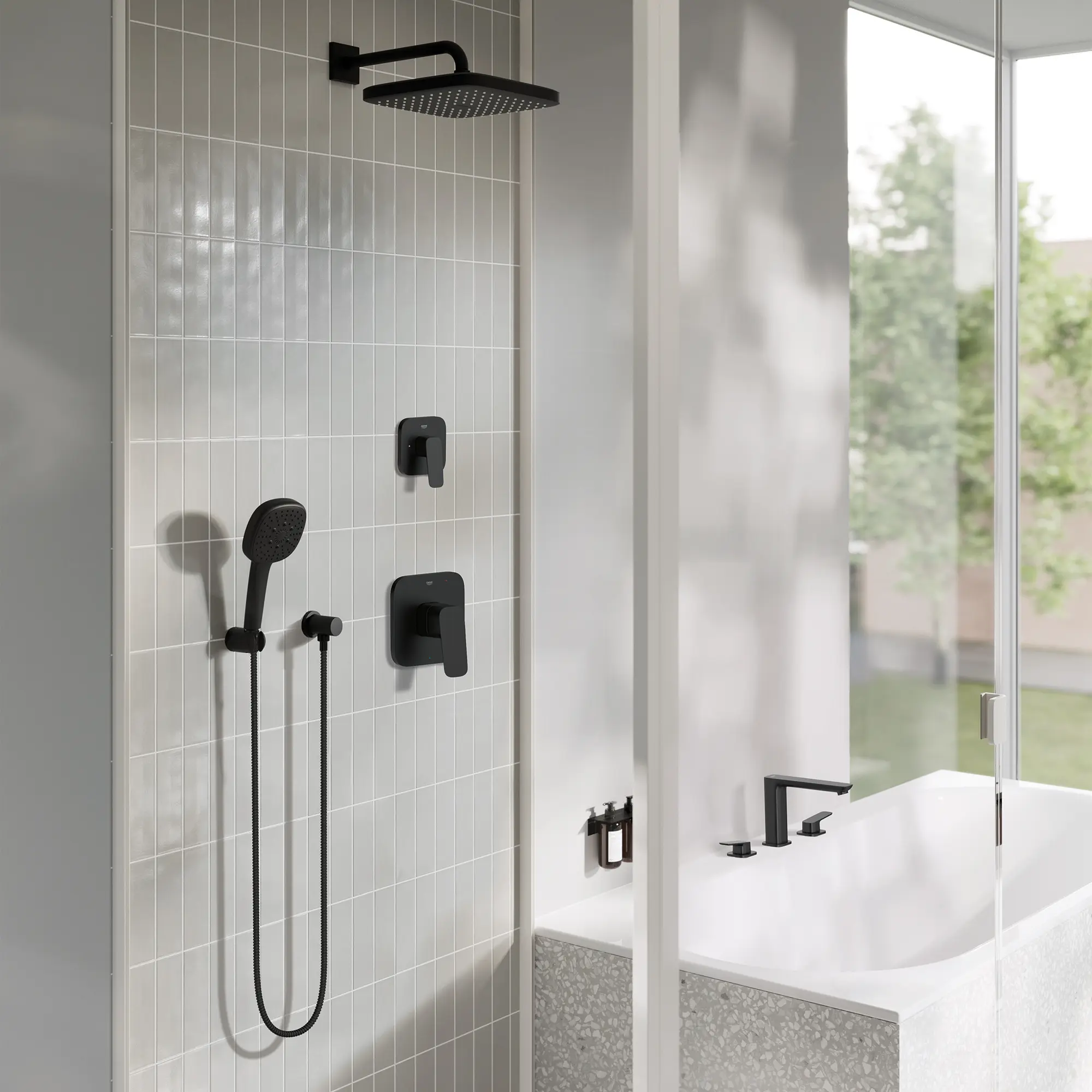 Cubeo 3-Hole 2-Handle Deck Mount Tub Filler