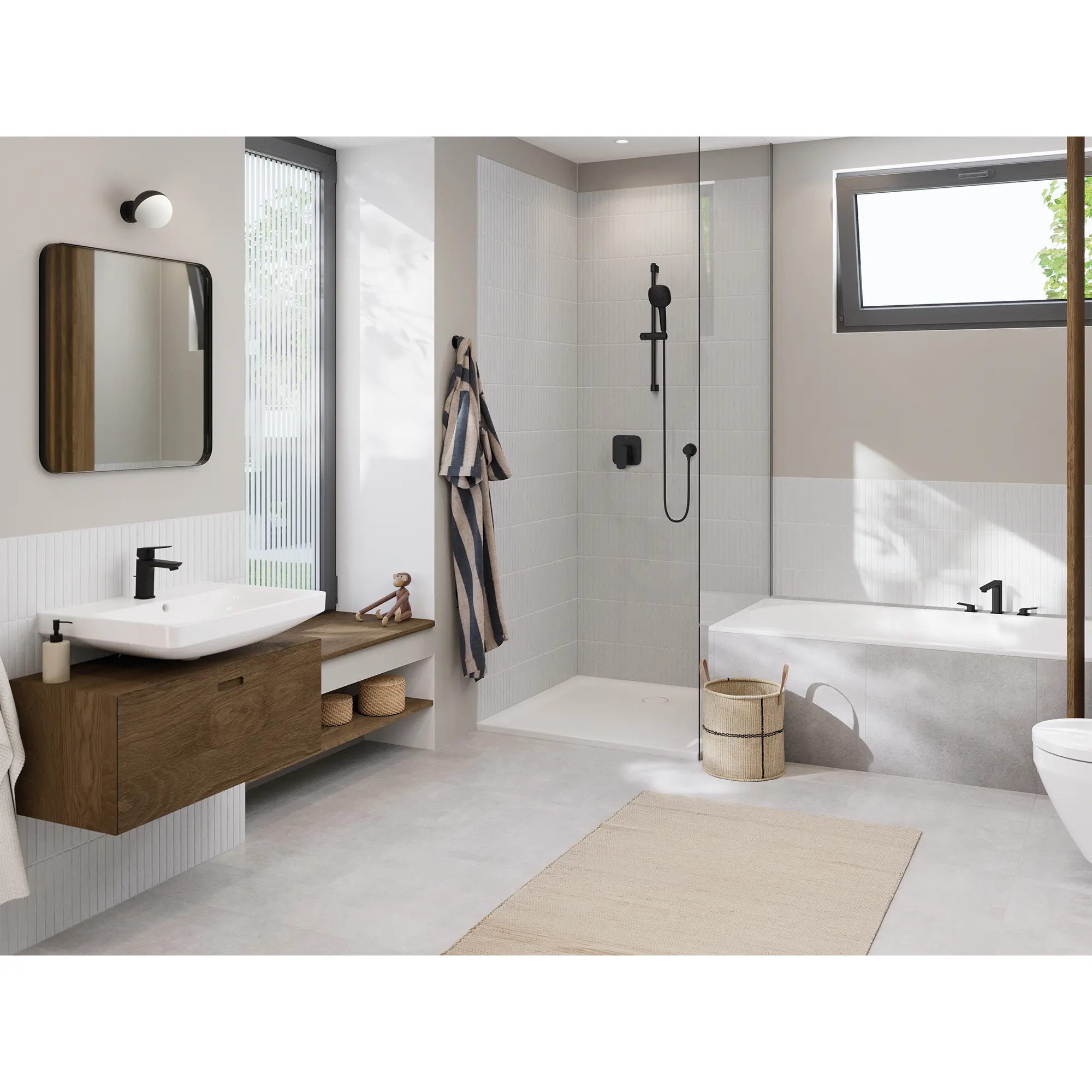 Cubeo 3-Hole 2-Handle Deck Mount Tub Filler