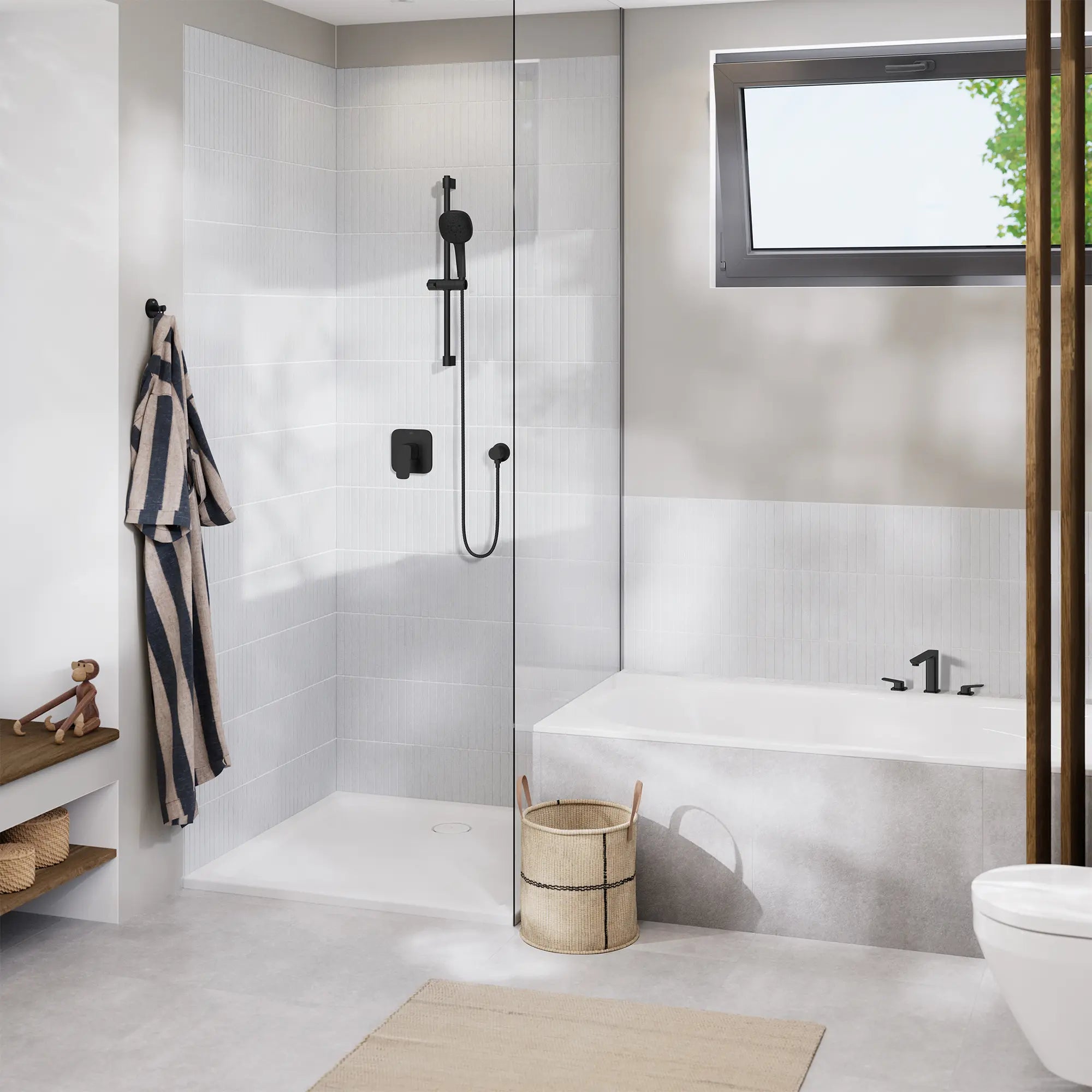 Cubeo 3-Hole 2-Handle Deck Mount Tub Filler