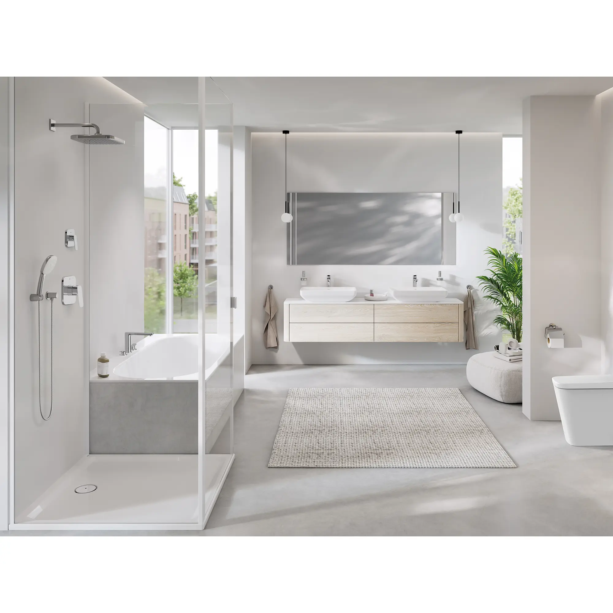 Cubeo 3-Hole 2-Handle Deck Mount Tub Filler